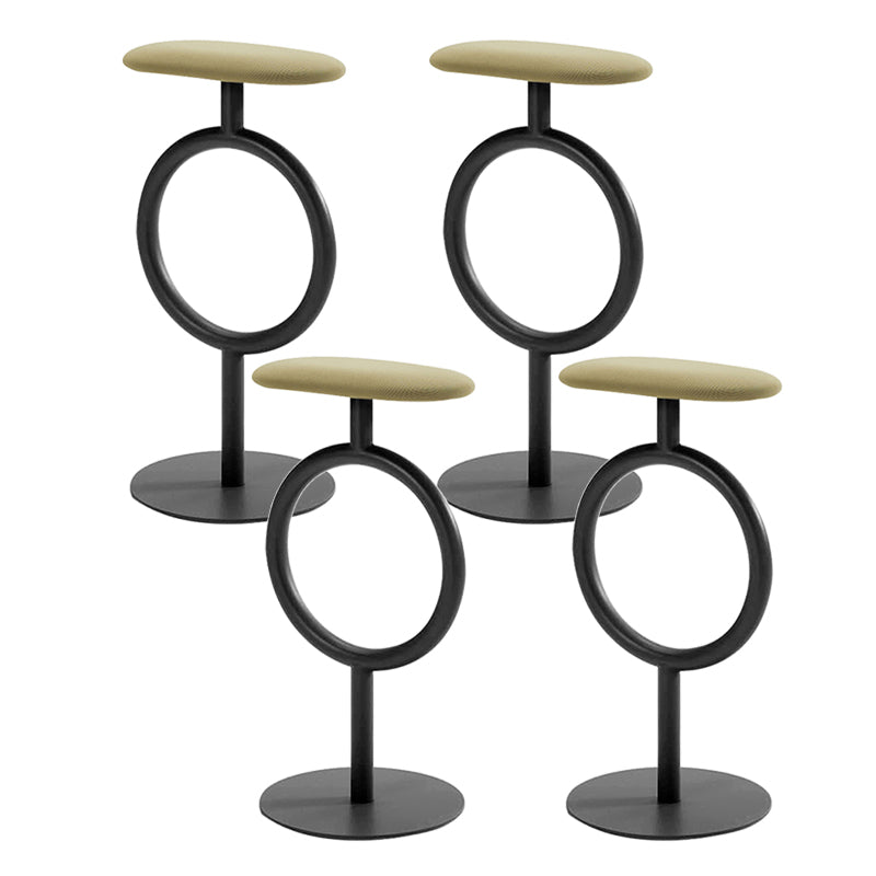 Industrial Low Back Indoor Armless Indoor Bar Stool with Metal Base