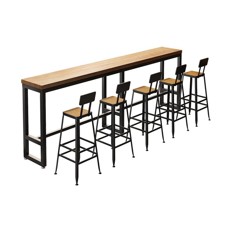 3/4/5/6 Pieces Counter Height Pub Set Industrial Rectangular for Living Room