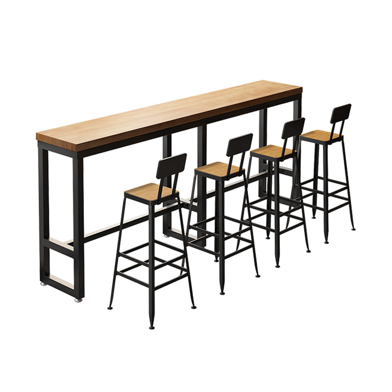 3/4/5/6 Pieces Counter Height Pub Set Industrial Rectangular for Living Room