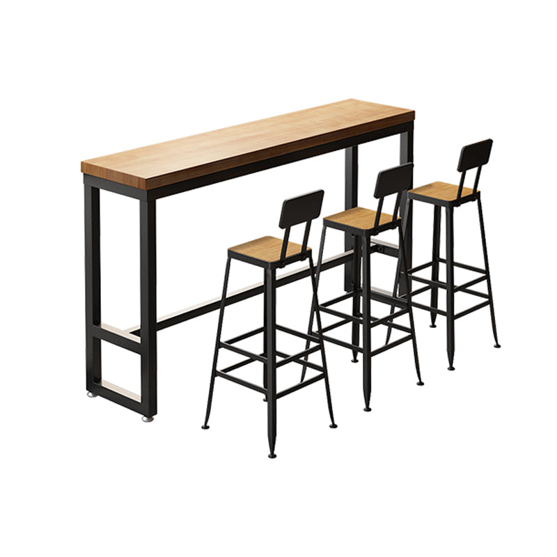 3/4/5/6 Pieces Counter Height Pub Set Industrial Rectangular for Living Room