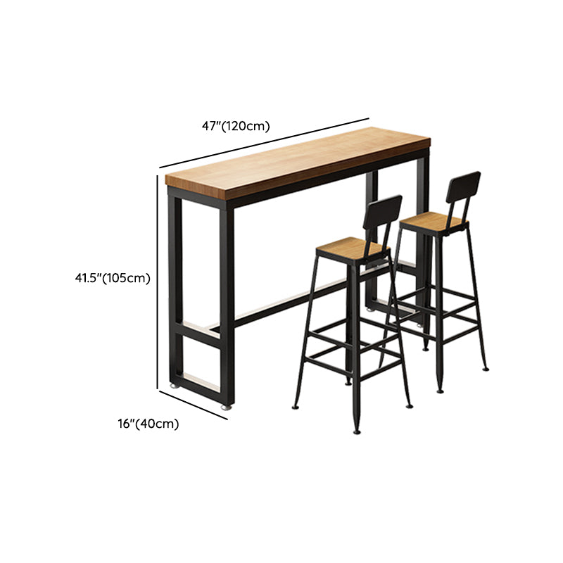 3/4/5/6 Pieces Counter Height Pub Set Industrial Rectangular for Living Room