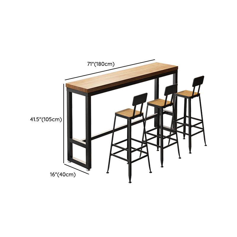 3/4/5/6 Pieces Counter Height Pub Set Industrial Rectangular for Living Room