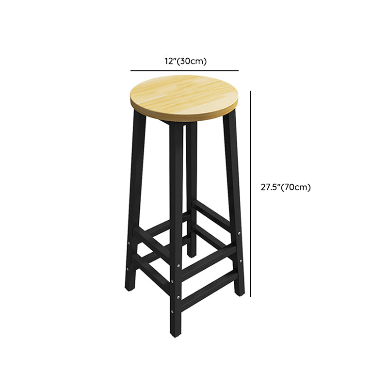1/3/4/5 Pieces Bar Stool and Table Set Full Natural and Black
