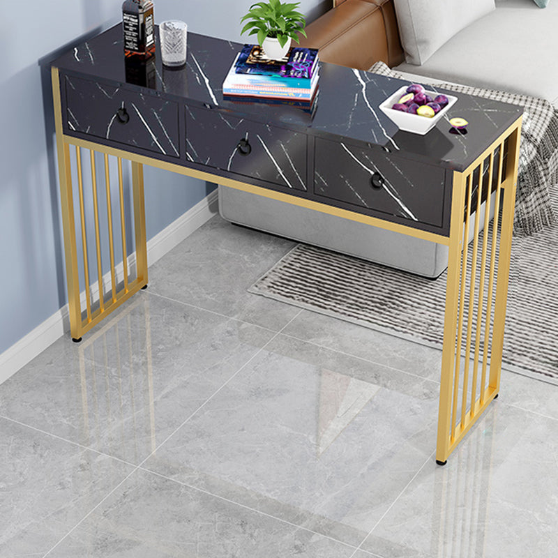Glam Style Wood Rectangle Bar Height Pub Table for Living Room