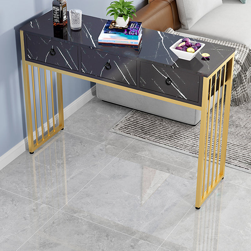 Glam Style Wood Rectangle Bar Height Pub Table for Living Room
