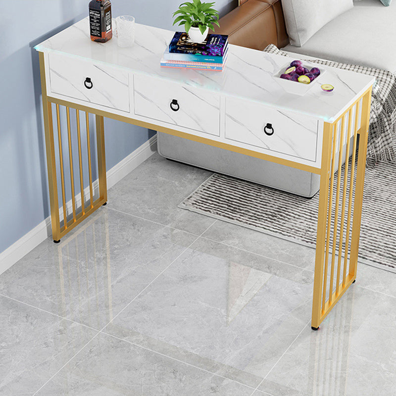 Glam Style Wood Rectangle Bar Height Pub Table for Living Room