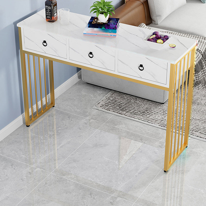 Glam Style Wood Rectangle Bar Height Pub Table for Living Room