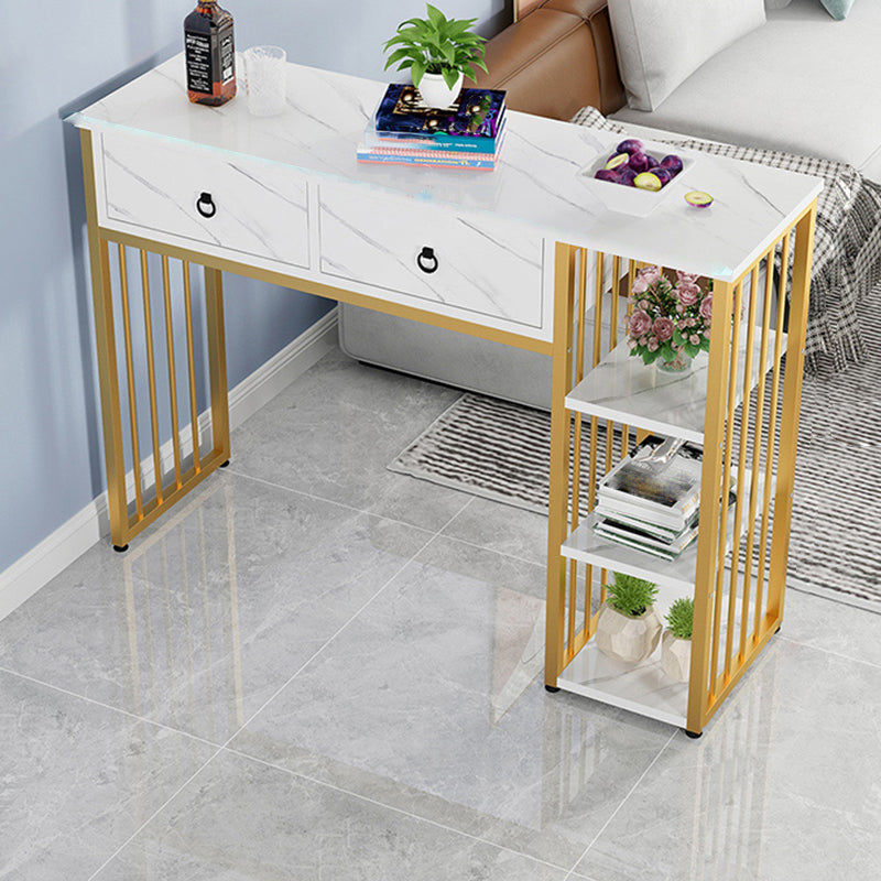 Glam Style Wood Rectangle Bar Height Pub Table for Living Room
