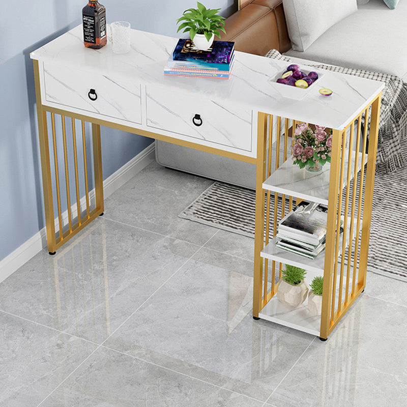 Glam Style Wood Rectangle Bar Height Pub Table for Living Room