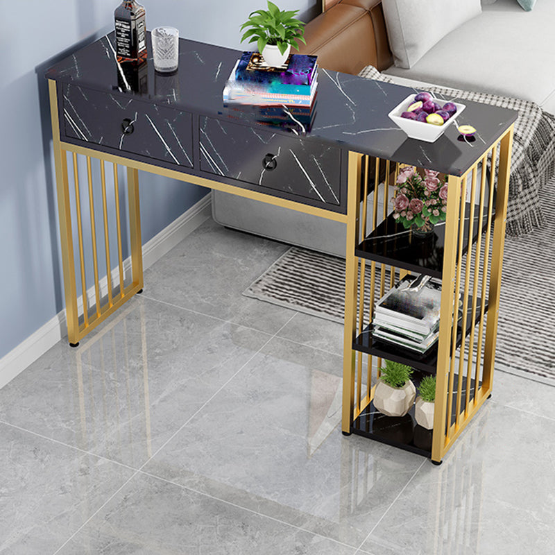 Glam Style Wood Rectangle Bar Height Pub Table for Living Room