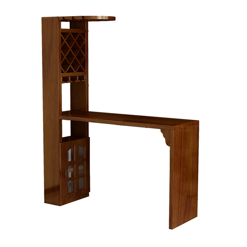 Modern Solid Wood Rectangle Bar Height Pub Table for Living Room