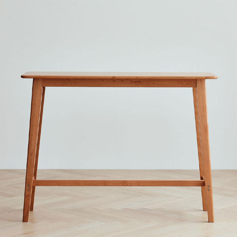 Modern Rectangle Solid Wood Bar Height Pub Table for Dining Room