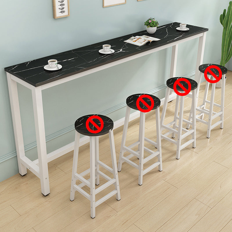 Modern Style Rectangle Wood Bar Height Pub Table for Dining Room