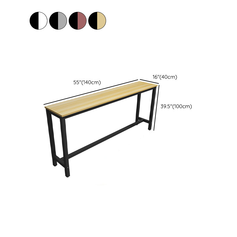Modern Style Rectangle Wood Bar Height Pub Table for Dining Room