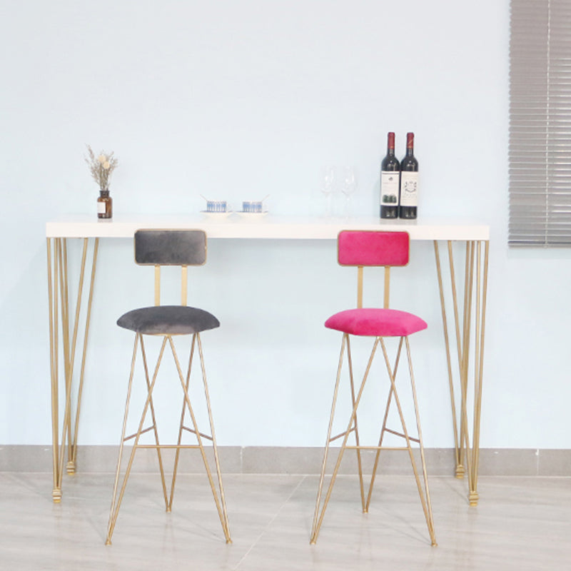 Modern Rectangle Solid Wood Bar Height Pub Table for Living Room