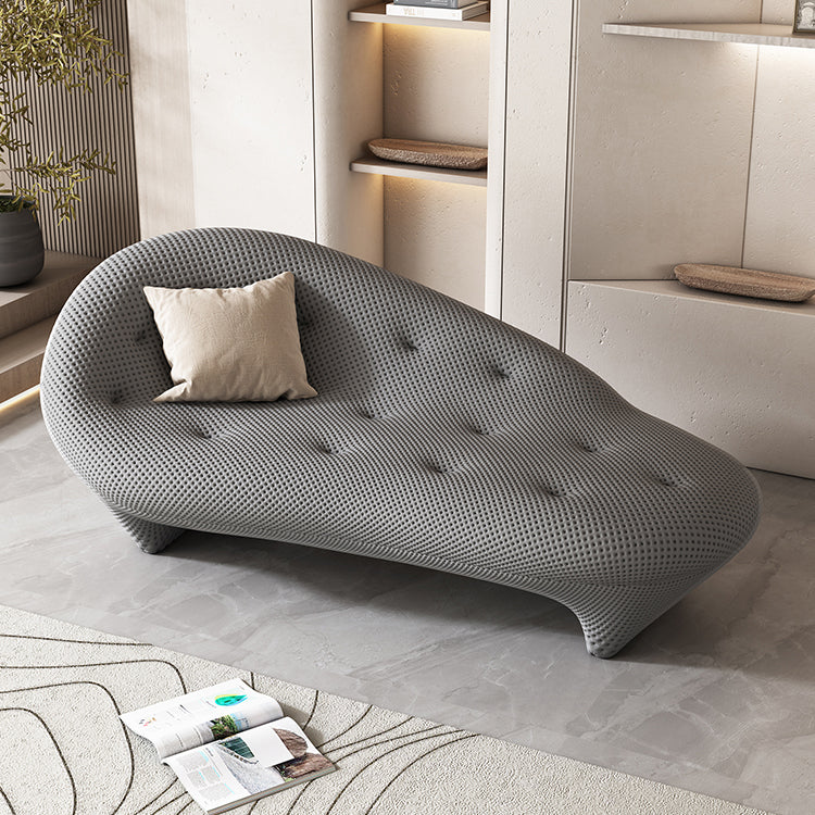 Modern Style Pine Chaise Solid Color Lounge Chair with One Arm