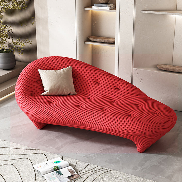 Modern Style Pine Chaise Solid Color Lounge Chair with One Arm