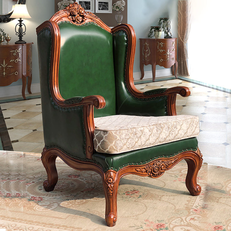French Country Nailhead Trim Chaise Lounge Couch One Armed Lounge Chair