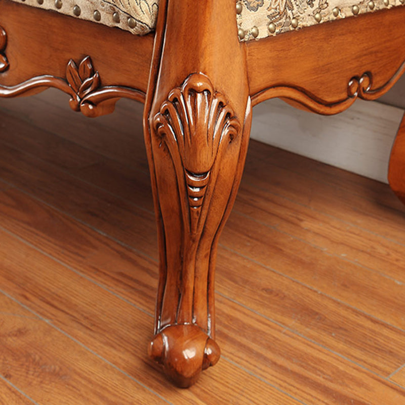 French Country Nailhead Trim Chaise Lounge Couch One Armed Lounge Chair