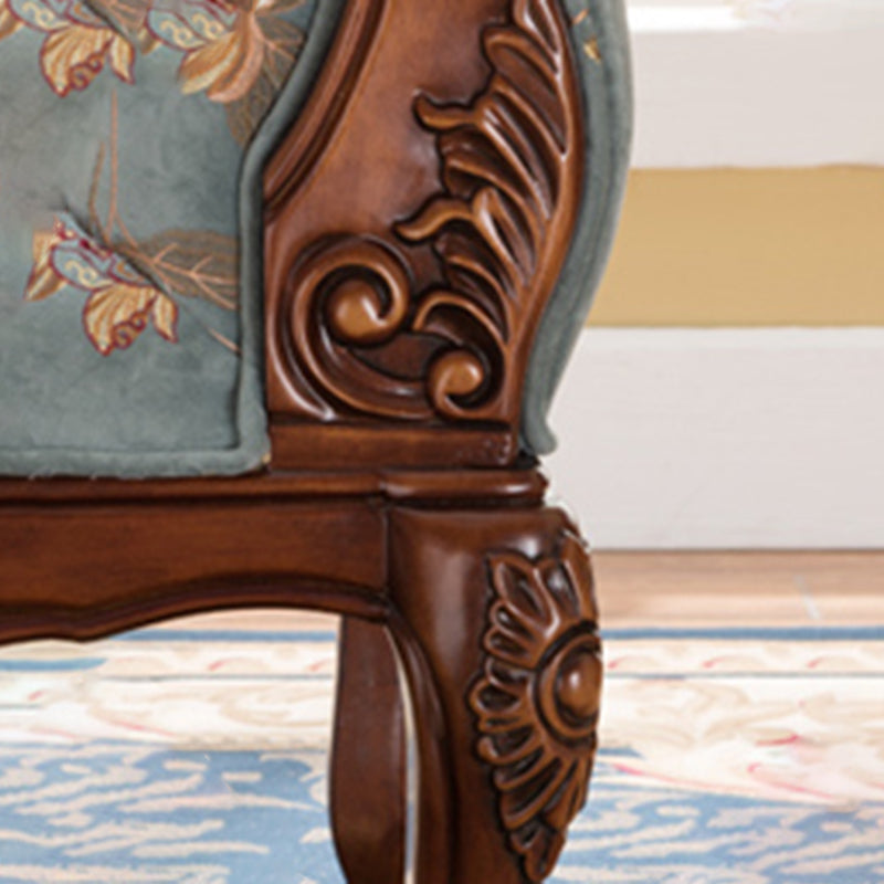 French Country Upholstered Chaise Lounge Couch One Armed Lounge Chair
