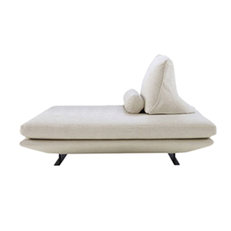 Contemporary Upholstered Accent Chair Armless Genuine Leather Lounge Chair