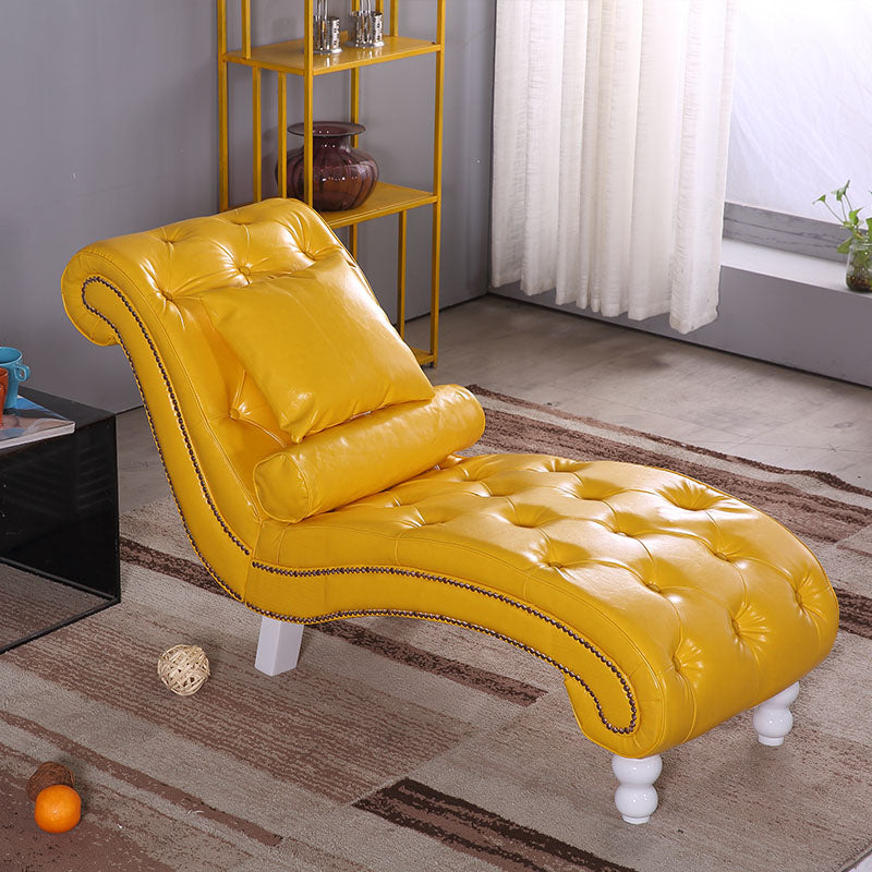 Scandinavian Upholstered Chaise Lounge Couch Armless Chaise Lounge Chair