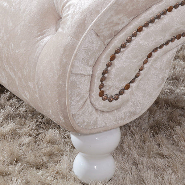 Scandinavian Upholstered Chaise Lounge Couch Armless Chaise Lounge Chair