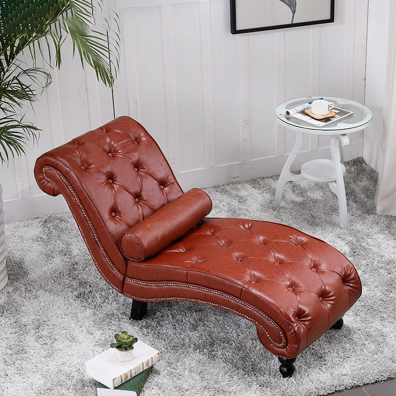 Scandinavian Upholstered Chaise Lounge Couch Armless Chaise Lounge Chair