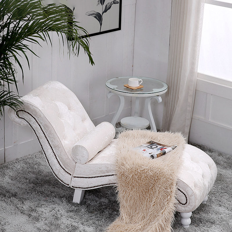 Scandinavian Upholstered Chaise Lounge Couch Armless Chaise Lounge Chair