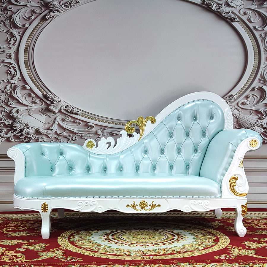 Traditional Upholstered Chaise Lounge Couch with Arms Chaise Lounge Chair