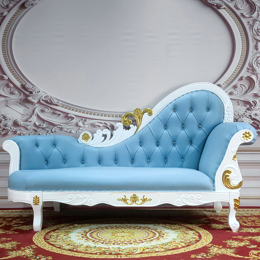 Traditional Upholstered Chaise Lounge Couch with Arms Chaise Lounge Chair