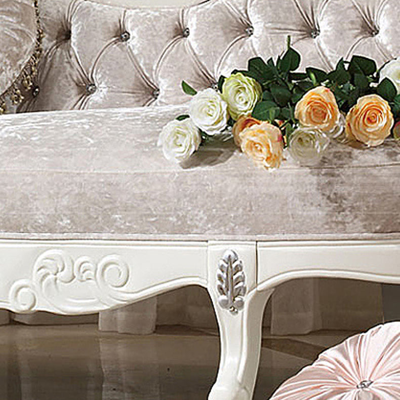Traditional Upholstered Chaise Lounge Couch with Arms Chaise Lounge Chair