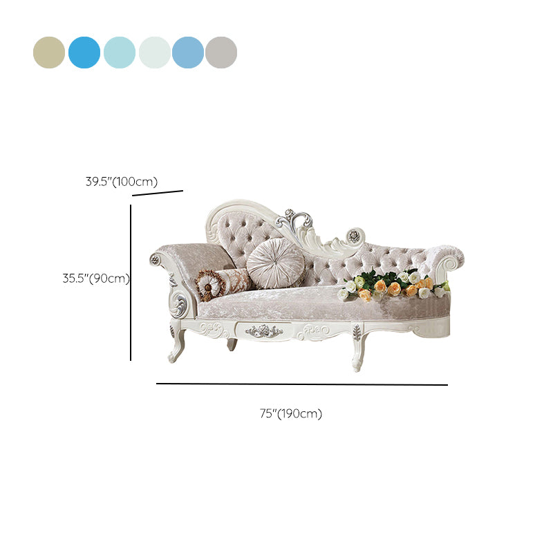 Traditional Upholstered Chaise Lounge Couch with Arms Chaise Lounge Chair