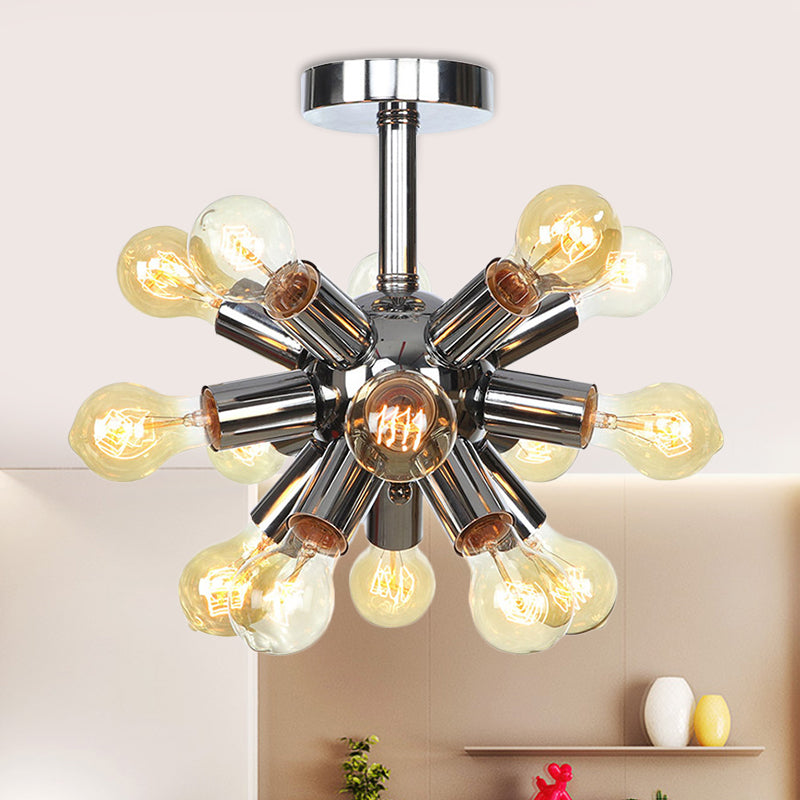Chroom/gouden Sputnik semi-inbouw vintage ijzer 6/9/12 lichten restaurant verzonken plafondlamp armatuur