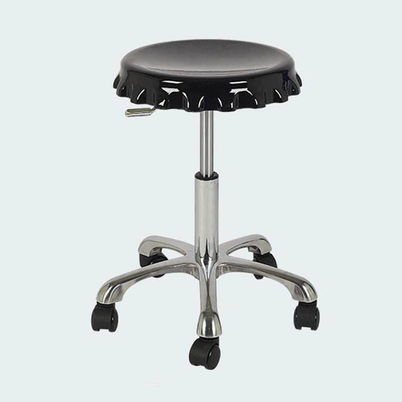 Contemporary Backless Indoor Armless Footrest Bar Stool with  Metal Base