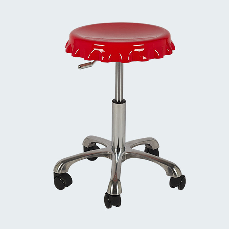 Contemporary Backless Indoor Armless Footrest Bar Stool with  Metal Base