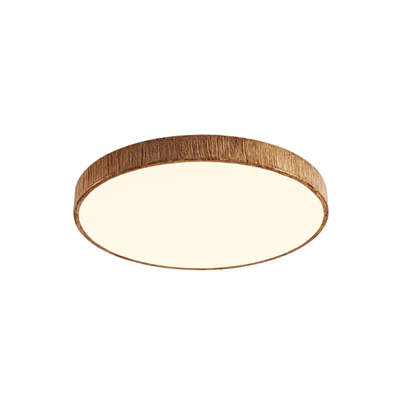 Contemporary LED Geometric Ceiling Flush in Brown Resin and Acrylic Flush Mount