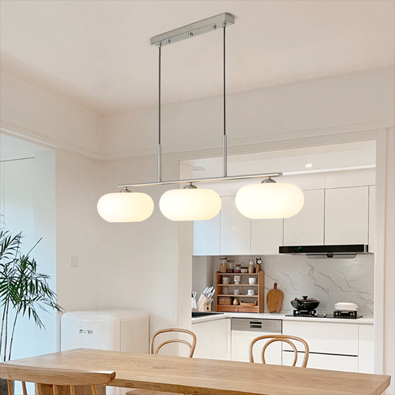 Unique Shape Hanging Lamp Modern 3 Lights Island Chandelier Lights for Dining Room