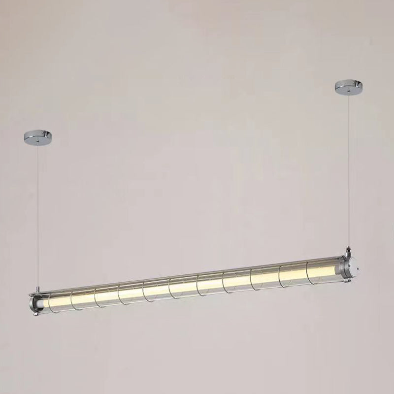 Industrial Style Hanging Lamp Iron Frame Island Light Fixture for Dining Table