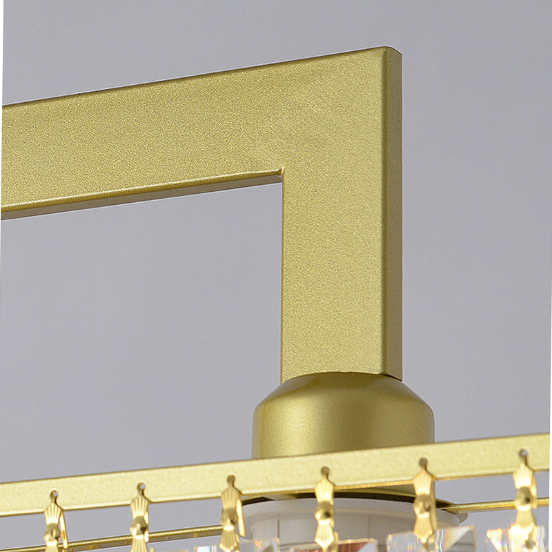Nordic Style Hanging Lamp Crystal Island Light Fixture for Living Room