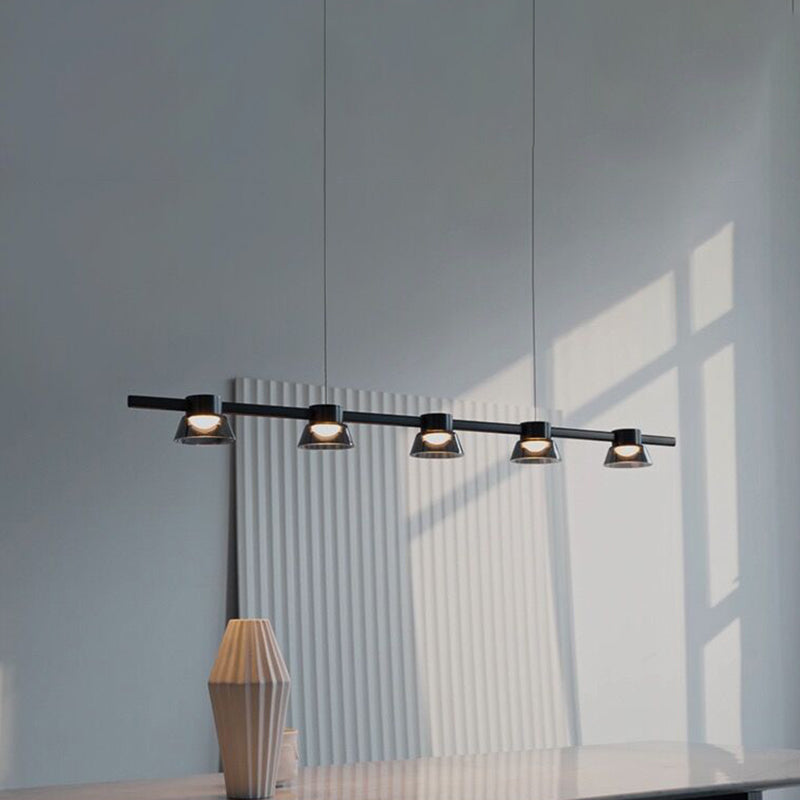 Modern Glass Island Lighting Fixture Creative LED Pendant Light for Dining Room