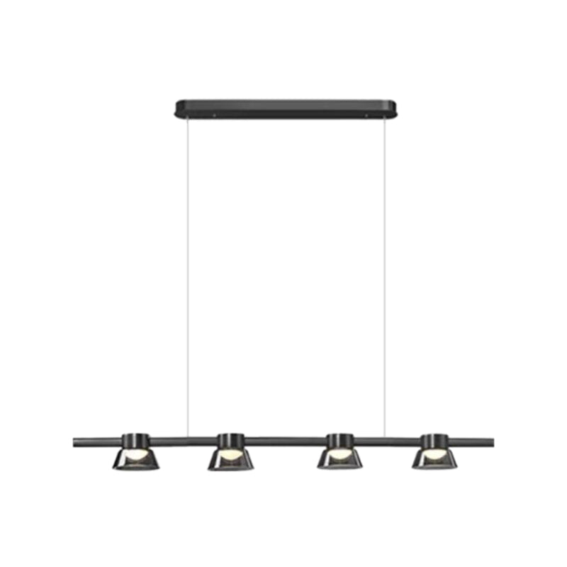 Modern Glass Island Lighting Fixture Creative LED Pendant Light for Dining Room