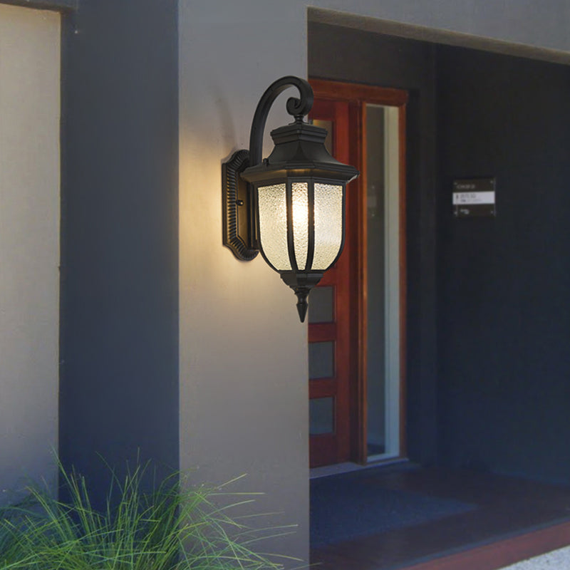 Contemporary Wall Sconce Water Glass Outdoor Wall Light Fixture for Courtyard