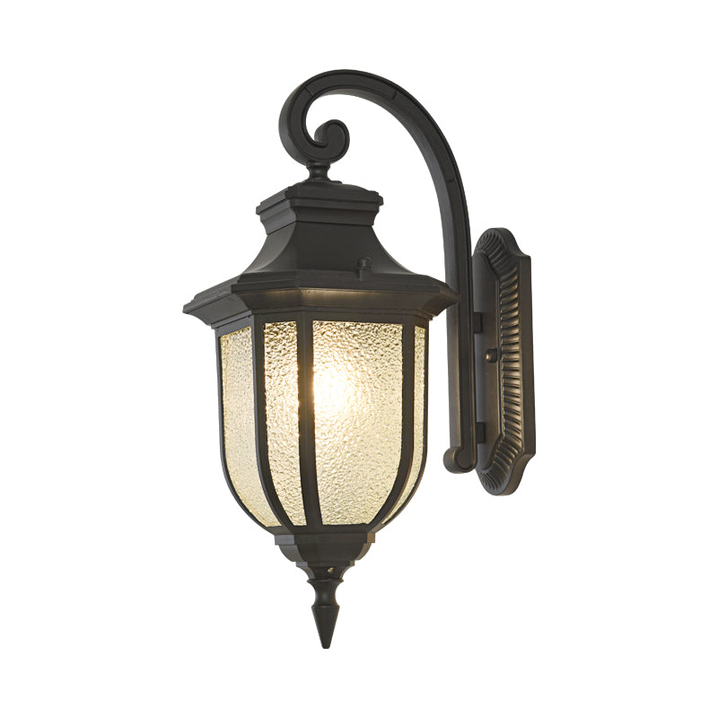 Contemporary Wall Sconce Water Glass Outdoor Wall Light Fixture for Courtyard