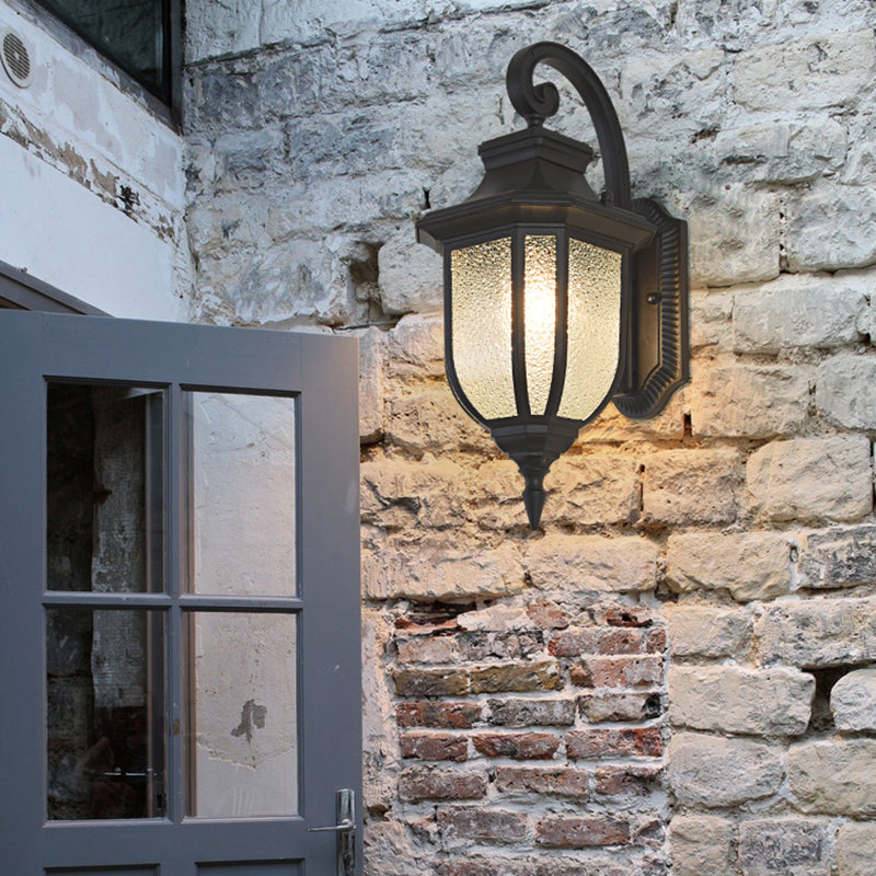 Contemporary Wall Sconce Water Glass Outdoor Wall Light Fixture for Courtyard