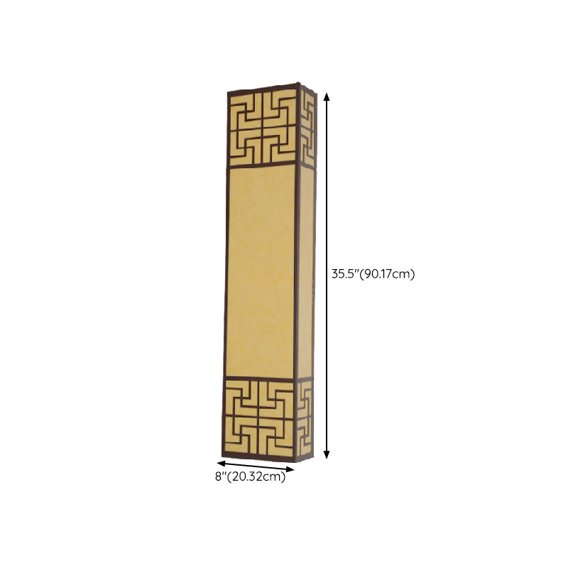 Rectangular Wall Sconce Contemporary Outdoor Wall Light Fixture for Courtyard