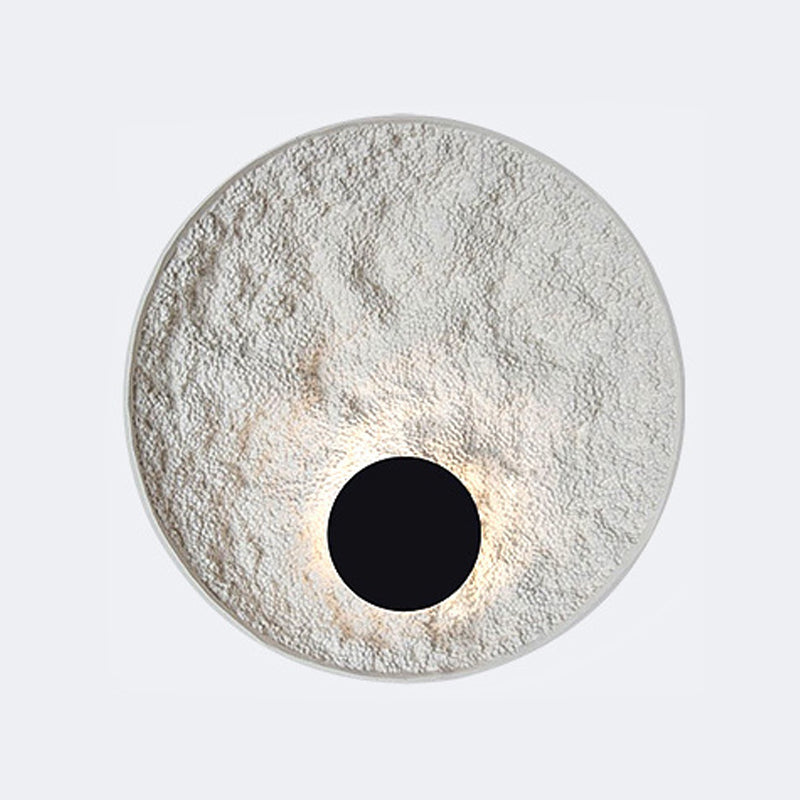 Single Matte White Wall Mounted Sconce LED Round Wall Light for Living Room