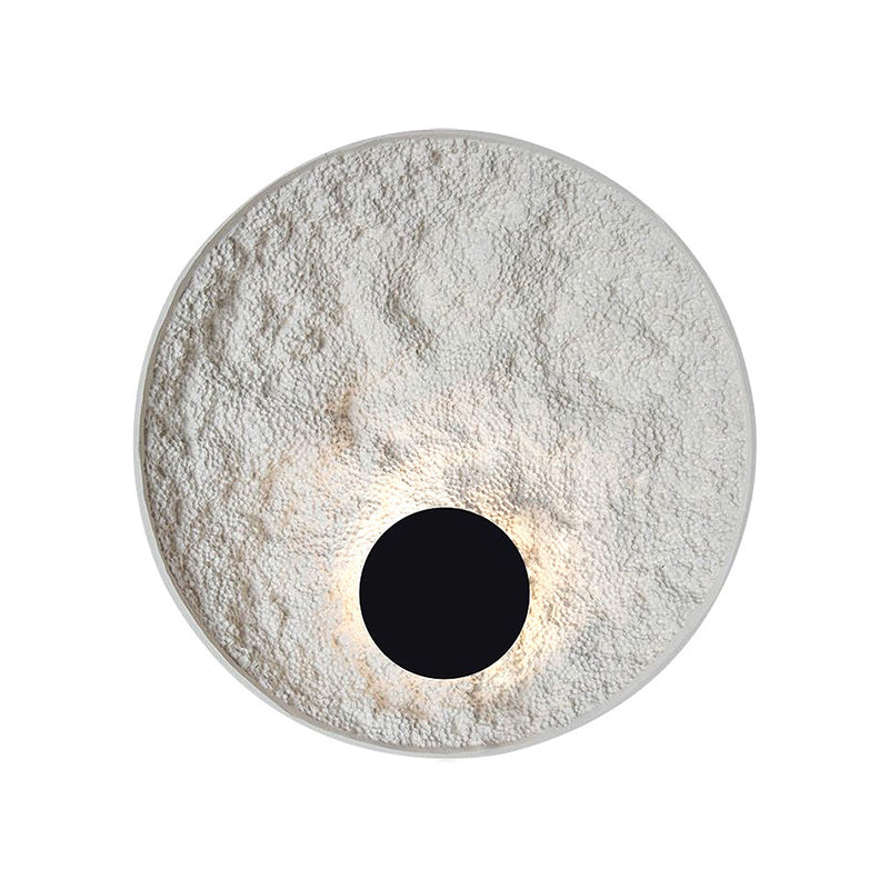 Single Matte White Wall Mounted Sconce LED Round Wall Light for Living Room