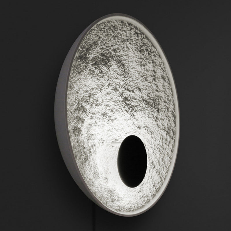 Single Matte White Wall Mounted Sconce LED Round Wall Light for Living Room