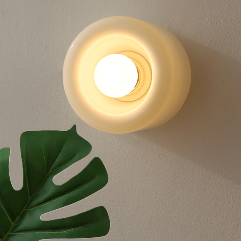 Modern White Wall Light Fixtures Glass Wall Sconce Lighting for Bedroom